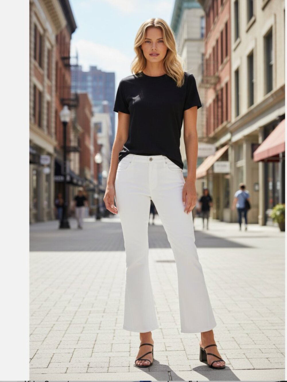 NWT $119 Liverpool X Nordstrom Hannah Front Seam Flare Jeans Bone White 16/33